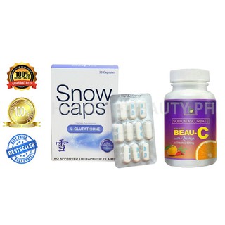Snow Caps and Beau-C Vitamin C with Rosehips Skin Whitening Bundle