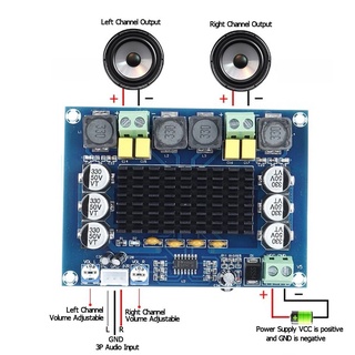 TPA3116D2 Dual-channel Stereo High Power Digital Audio Power Amplifier Module 2*120W XH-M543 Amplifier Board