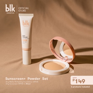 blk cosmetics Sunscreen SPF 50 + Airy Matte Perfecting Powder Foundation SPF 20