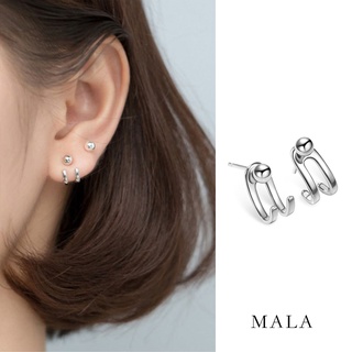 Korean Simple Earrings Temperament Small and Removable Silver Earrings