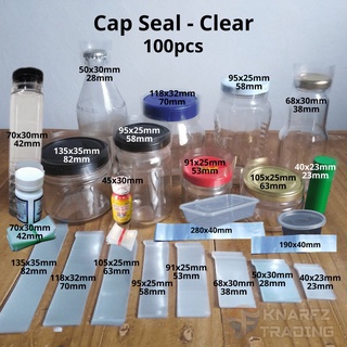 bottle jarbakewarebottle¤Shrinkable Plastic Cap Seal - Clear Sold by 100pcs per bundle