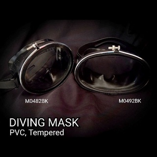 Tempered Glass Oval Diving Mask PVC