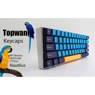 Nautilus keycaps, 119 keycaps PBT keycaps OEM profile Doubleshot Nautilus keycaps for mechanical gaming keyboards