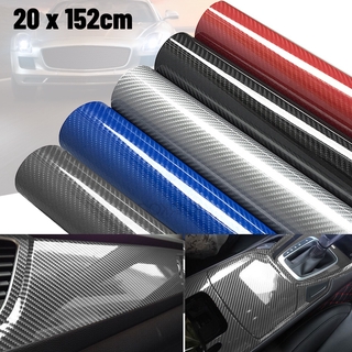50*152cm Car Carbon Fiber Sticker Waterproof Car Styling DIY High Glossy 6D/5D Carbon Fiber Vinyl Wrap Film Motorcyle Automobiles