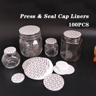 100Pcs Press Seal Cap Liners Jar Bottle Pot Foam Safety Tamper Gasket Sealing Pads Liners 24-70mm