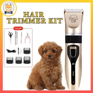 Electric Pet Hair Trimmer Kit Rechargeable Shaver Set Cat/Dog Hair Clipper Grooming Kit