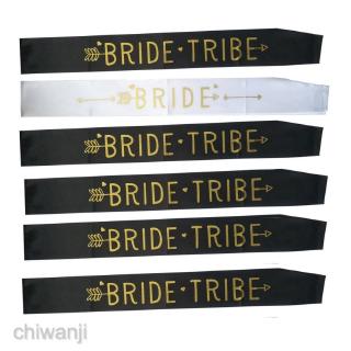 6/set Bride Tribe Sash Hen Bachelorette Party Bridal Shower Accessories