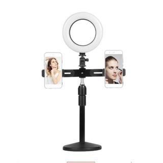 film cell phone cameras cell phone tripods㍿۩Ring Light Desktop Phone Holder LED 6'' with two Tripod