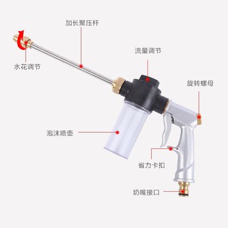 Metal High Pressure Water Gun Car Washer Water Gun Sprayer Watering Sprinkler Cleaning Tool (9)