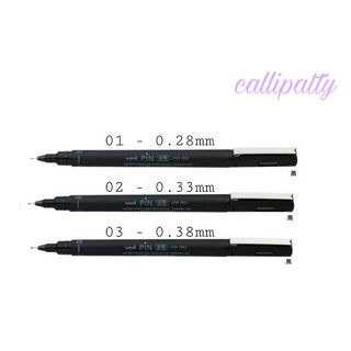 *callipatty* Uni Pin Fineliner Drawing Pen, Black Ink - 0.28, 0.33, and 0.38mm (1)