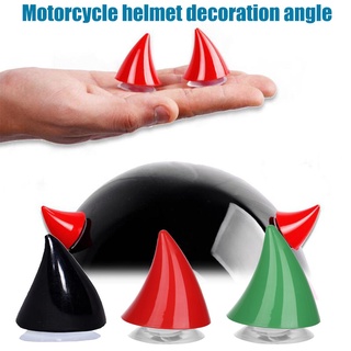 2pcs Motorcycle Helmet Horn Plastic Motocross Helmet Halloween Decoration Headwear Sucker Devil Horn