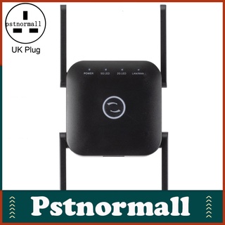 pstnormall with Four Antennas WiFi Repeater 1200Mbps Barrier-free Internet Signal Amplifier Multi-purpose for Office