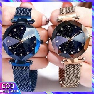 Magnetic Buckle StainlessSteel Watch Women Starry Watch COD⌚