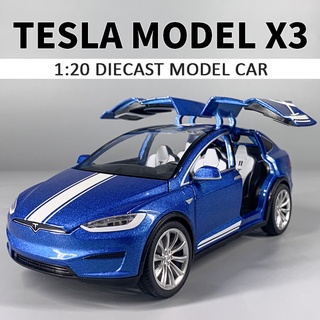 Diecast CAR 1:20 Tesla model X SUV Models Cars Alloy Diecast Toys Vehicles