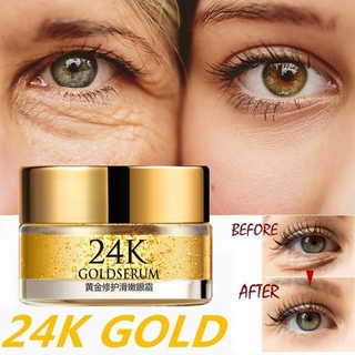 Eye Cream 24K Gold Serum Eye Cream Hyaluronic Peptide Collagen Serum Anti Wrinkle Age Remover Dark Circles Against Puffi