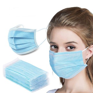 Good quality 3-Ply Disposable Face Mask 50pcs (Blue/White)