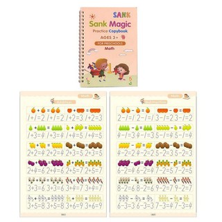 Bookmarks☋♛☍SANK MAGIC PRACTICE COPYBOOK AGES 3+（4book one set and pens）