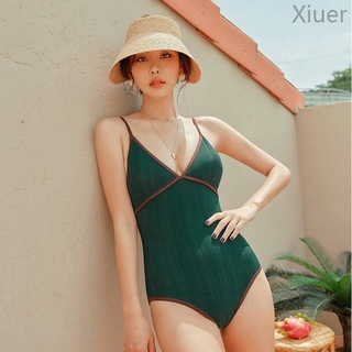 Xiuer Korean style swimsuit, tight high waist one-piece swimsuit, sexy open back strapless swimsuit#X12