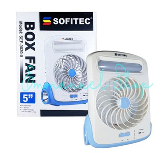 Mini household electric fan❁✆3 in 1 Rechargeable Fan Flashlight Portable Box Electric Sofitec SEF-90