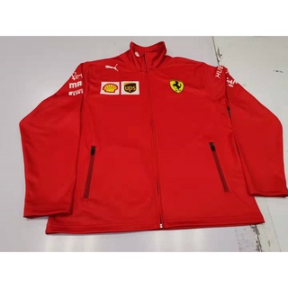 ♗✼New F1 Ferrari Racing Suit Ferrari Men's Fleece Zip Jacket