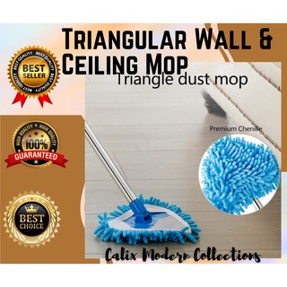 180 Degree Rotatable Adjustable TRIANGULAR WALL & CEILING MOP | Long Mop For Wall and Ceiling
