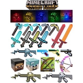 My World Surrounding the Game Same Diamond Sword Weapon Model Torch Miner's Lamp Steve Tool Boy Toy (1)