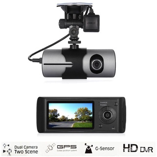 COD❣ ❀ Dual Lens GPS Camera HD Dash Cam G-Sensor Car DVR Camera Video Recorder Dash Cam Camera X3000