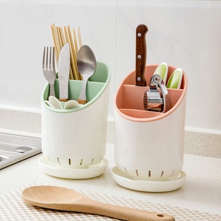 Multifunctional Drain Chopstick Kitchen Tableware Spoon Utensils Storage Box Rack Holder