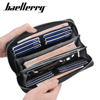 MC5j Baellerry Long Wallet Men Clutch New Vintage Fashion Handbag Business Card Wallet Large Capacit