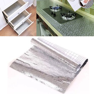 clothes rack puto molder ❧40cm x 190cm Kitchen Aluminum Foil Wallpaper Sticker Waterproof (Silver)✡