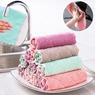 Microfiber towel cleaning cloth kitchen towel coral dish cloth