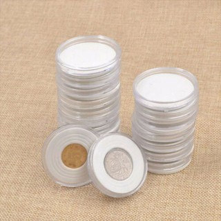 Clear Coin Protector Case Coin Collection Coin Storage Box Coin Capsules Containers (6)