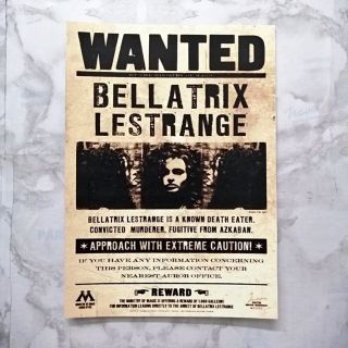 Harry Potter Wanter Poster- Bellatrix Lestrange