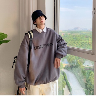 Men's Sweatshirt Autumn Korean Youth Round Neck Pullover Long-sleeved T-shirt Lelaki Lengan Panjang