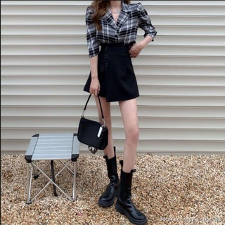 Sweet and spicy pants 2021 summer new high waist thin casual black loose wide leg a-line shorts skirt women s clothing