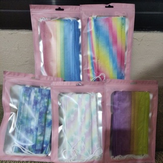 10 pcs Rainbow / Multicoloured Disposable Mask (per pack)