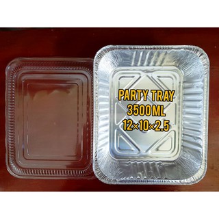 Aluminum Foil Pan Party Tray with Plastic Lid sold by 10 pieces