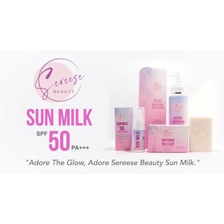 Sereese Beauty Whitening Lotion, Whitening Milk Soap & Sun Milk SPF 50