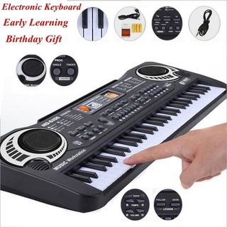 piano for kids 61 Keys Piano Digital Music Electronic Keyboard KeyBoard Black Electric Piano Kids Gift with microphone Keyboard instrument HOT!