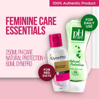 Feminine Care Essentials Bundle (pH Care Natural Protection 250mL + GynePro 60mL)