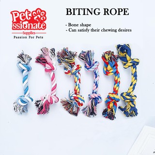 Pet Dog Puppy Cotton Braided Bone Dog Rope Toy 18cm Puppy Teething Toy Puppy Rope Toys for Small Dog