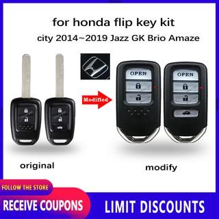 sale cod for Honda City GM6 Jazz GK Hrv Brio flip cover kit car key accessories with logo 2014 2015 2016 2017 2018 2019