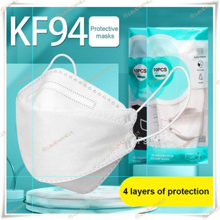'Face Mask' KF94 mask fish mouth mask four-layer protection dust-proof droplet virus three-dimensional breathable soft non-woven fabric available