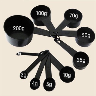 【wholesale prices】 10 PCS Plastic Measuring Cup and Measuring Spoon Set Kitchen Measuring Set Tools Weighing Tool Coffee Baking Tools Plastic Measuring Cups with Spoons Kitchen Utensil