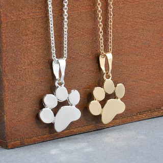 Fashion Cute Pets Dogs Footprints Paw Chain Pendant Necklace Jewelry Gift