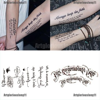 【COD•artg】1PC temporary english word tattoo stickers waterproof body art tatto