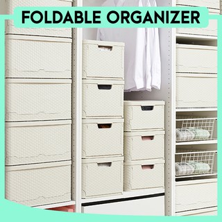 LOCAUPIN 1 Piece Multifunctional Foldable Wardrobe Shelf Clothes Storage Box Organizer with Cover