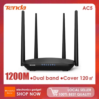 Tenda AC5 Ev2.0 Wireless Router AC1200 Router WIFI Repeater With 4 High Gain Antennas Wider Coverag0