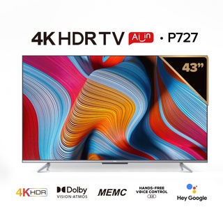 TCL 43 inch 4K HDR Android TV-Dolby Vision & Audio, HandsFree Voice Control 43P727 (1)