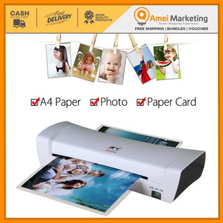 A4 Laminator Hot and Cold Laminating Machine Document Photo Paper Cards Picture Painting